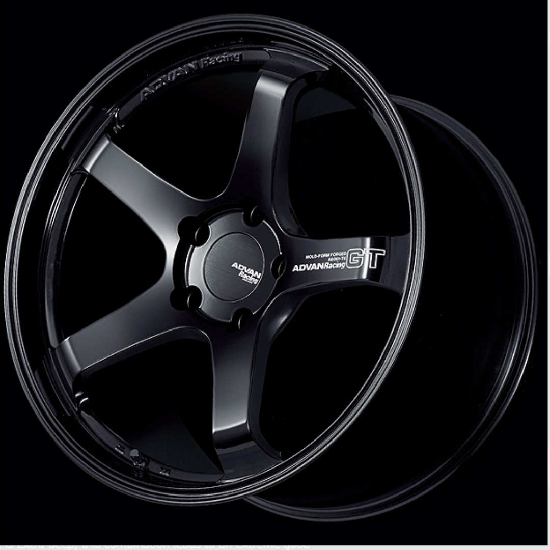 ADVAN V2200 GT wheel Porsche 20x8.5 ET50 5x130 GLOSS BLACK (GBP) (Фото-1)