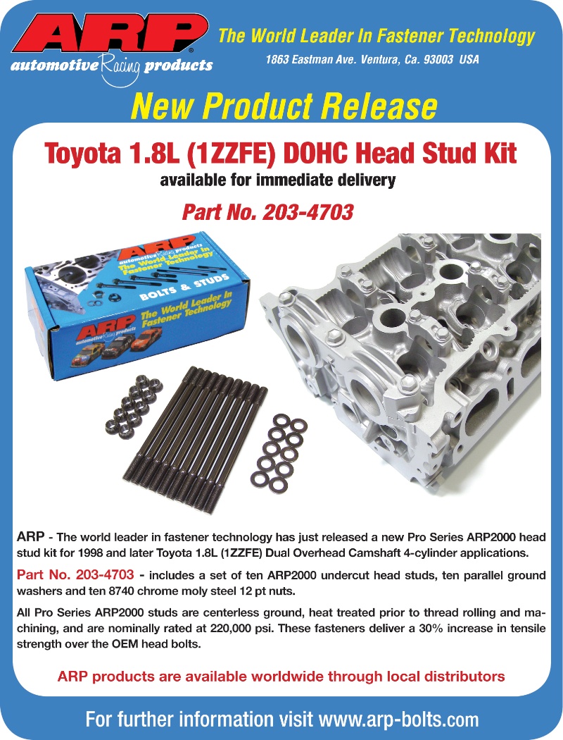 ARP 203-4703 Head Stud Kit for Toyota 1.8L (1ZZFE) 4-cylinder (Фото-2)