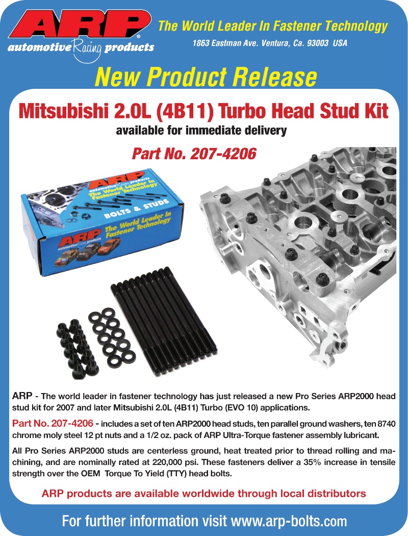 ARP 207-4206 Head Stud Kit for Mitsubishi 2.0L (4B11) turbo (Фото-3)