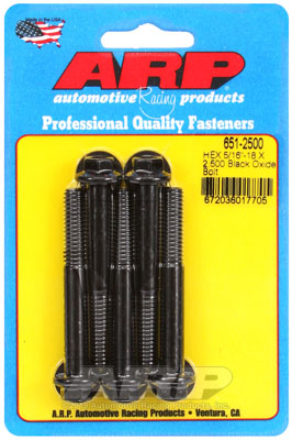 ARP 651-2500 5/16-18 X 2.500 Шестигранні чорно-оксидні болти (Фото-1)