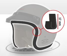 BELL 2090061 Rubber profile kit - trim edge for 500-TX helmet, 1.4m, black (Photo-1)