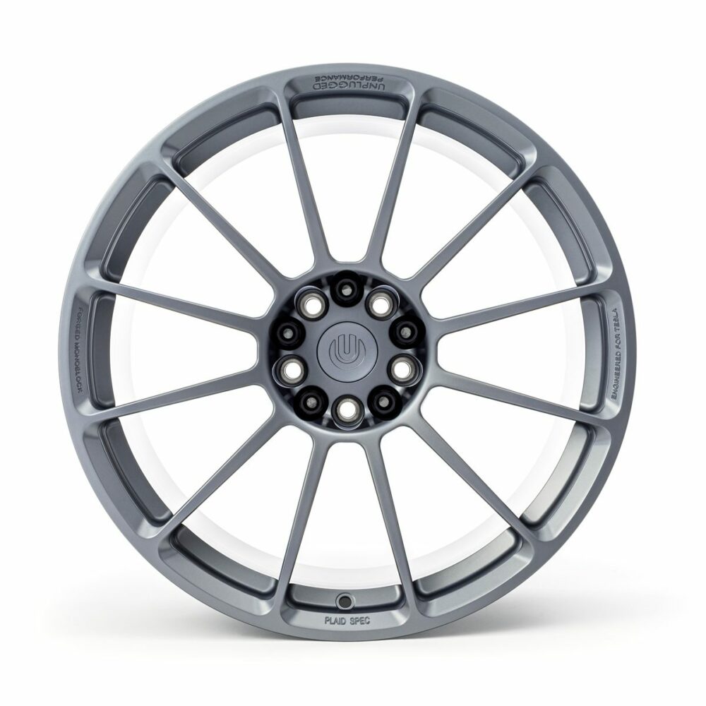 UNPLUGGED PERFORMANCE UP-UP03-120-009 Single Wheel UP-03, 22x9.5+35 - 5x120, Plaid Spec, Satin Titanium for TESLA Model S2/ Model X2 (Фото-1)