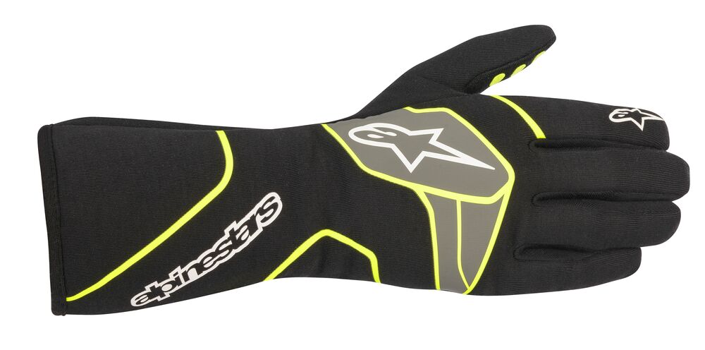 ALPINESTARS 3551020_155_XXL TECH 1-RACE v2 Racing gloves, FIA 8856-2018, black/yellow, size XXL (Фото-1)