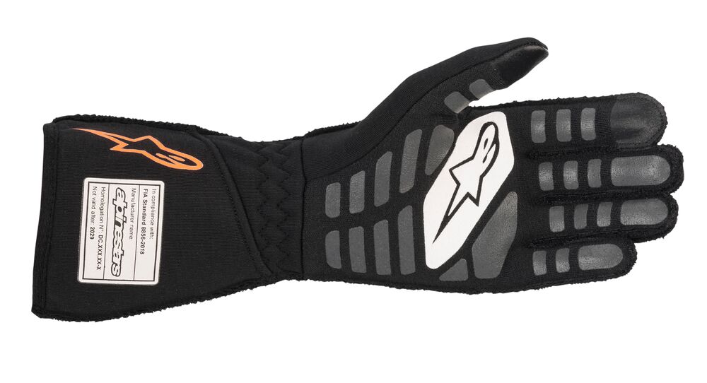 ALPINESTARS 3550120_156_XL TECH 1-ZX v2 Racing gloves, FIA 8856-2018, black/orange, size XL (Фото-2)
