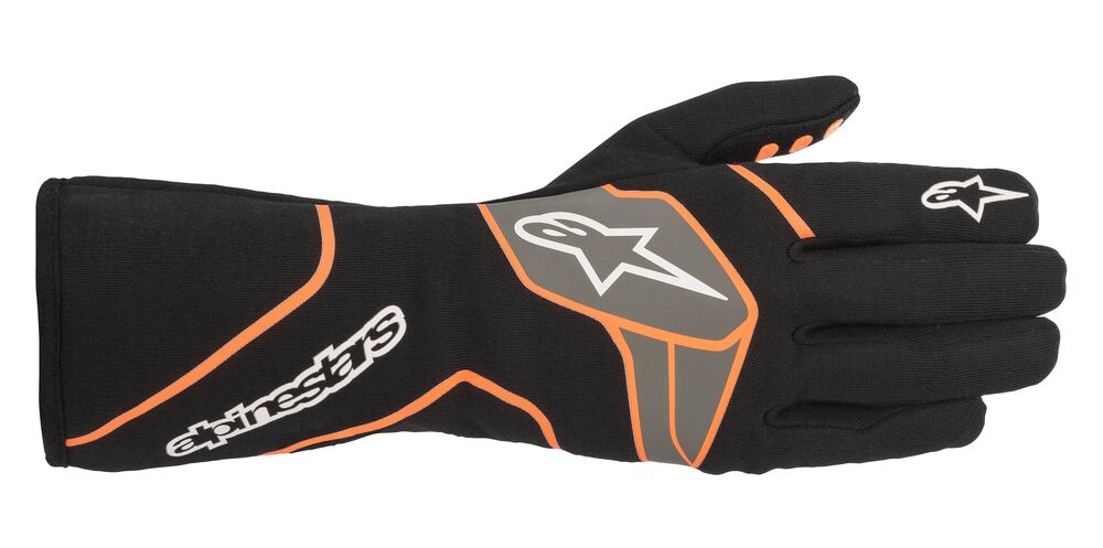 ALPINESTARS 3551020_156_L TECH 1-RACE v2 Racing gloves, FIA 8856-2018, black/orange, size L (Фото-1)