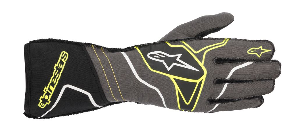 ALPINESTARS 3550120_1451_XXL TECH 1-ZX v2 Racing gloves, FIA 8856-2018, grey/yellow/black, size XXL (Фото-1)