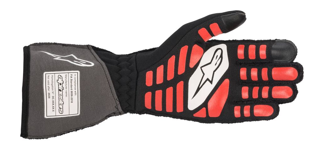 ALPINESTARS 3550120_1036_XL TECH 1-ZX v2 Racing gloves, FIA 8856-2018, black/grey/red, size XL (Фото-2)