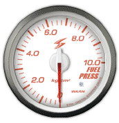 STRI CS6005W Fuel Pressure Gauge 60mm (white dial, red backlight) (Фото-1)