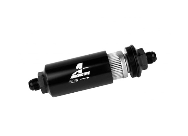 AEROMOTIVE 12388 40-Micron Stainless Steel Filter Element, black anodize finish, AN-10 Male (Photo-1)