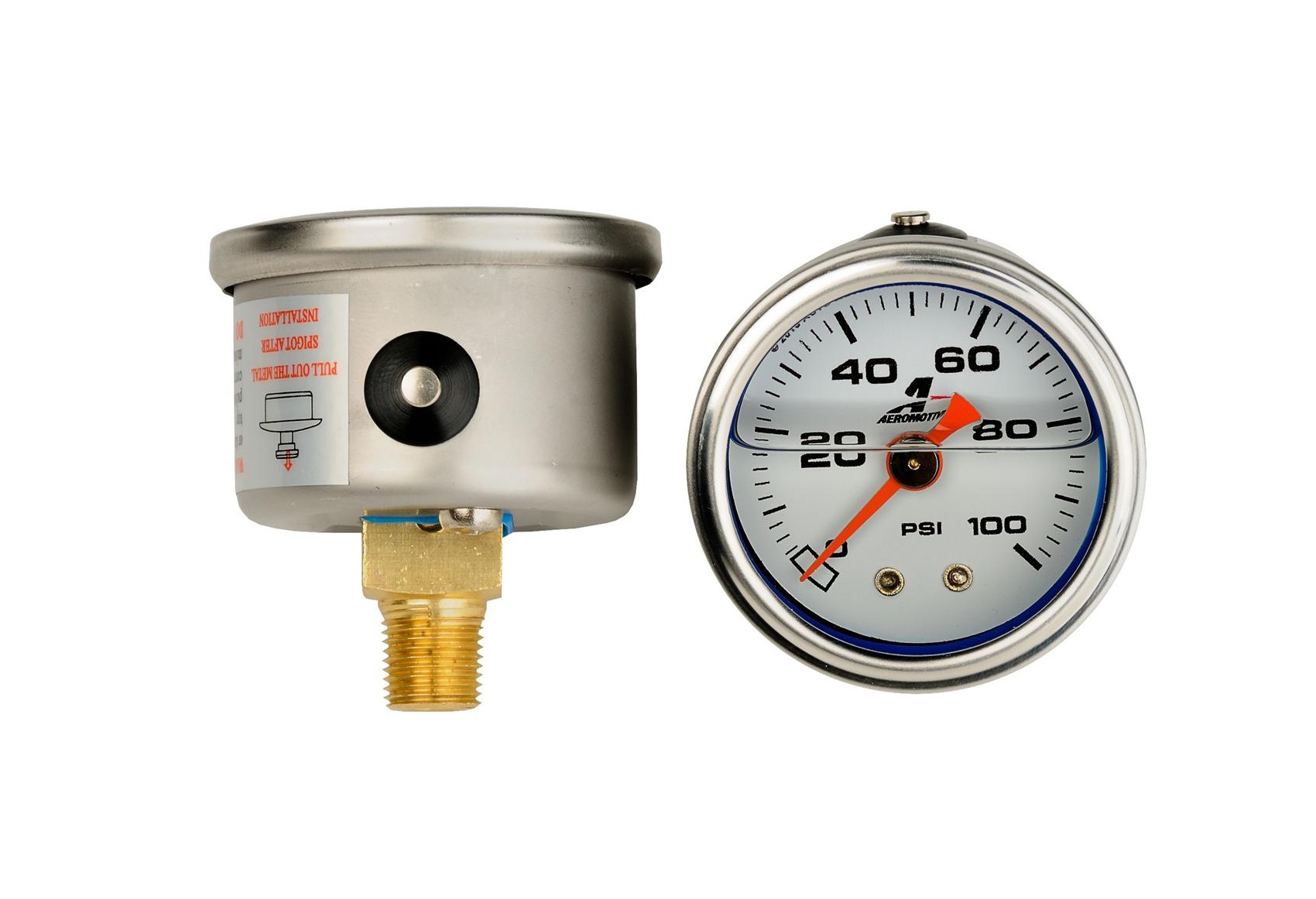 AEROMOTIVE 15633 Fuel pressure gauge 0-100psi (Фото-1)