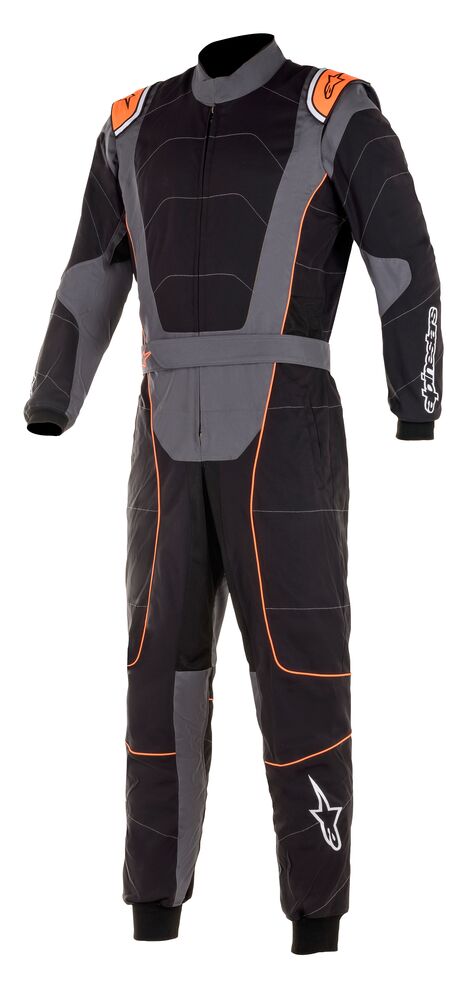 ALPINESTARS 3351520_1056_40 KMX-3 v2 Kart suit, CIK, black/grey/orange, size 40 (Фото-1)
