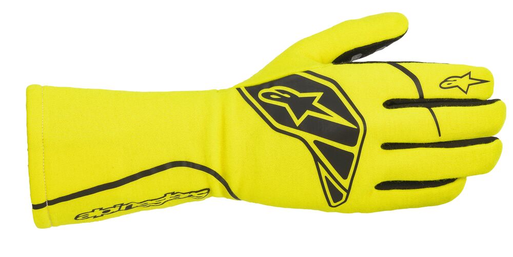 ALPINESTARS 3551520_551_XL TECH 1 START v2 Racing gloves, FIA 8856-2018, yellow/black, size XL (Фото-1)