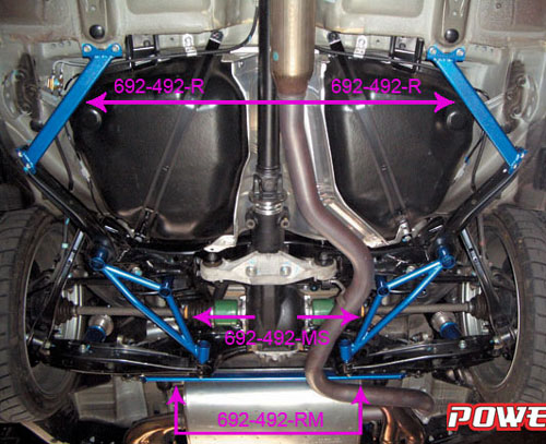 CUSCO 692 492 R Power Brace, Floor Rear SUBARU WRX/STI 2008-2014 (Photo-1)