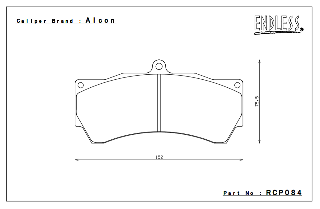 ENDLESS RCP084MX72 Brake pads Alcon caliper (Photo-1)