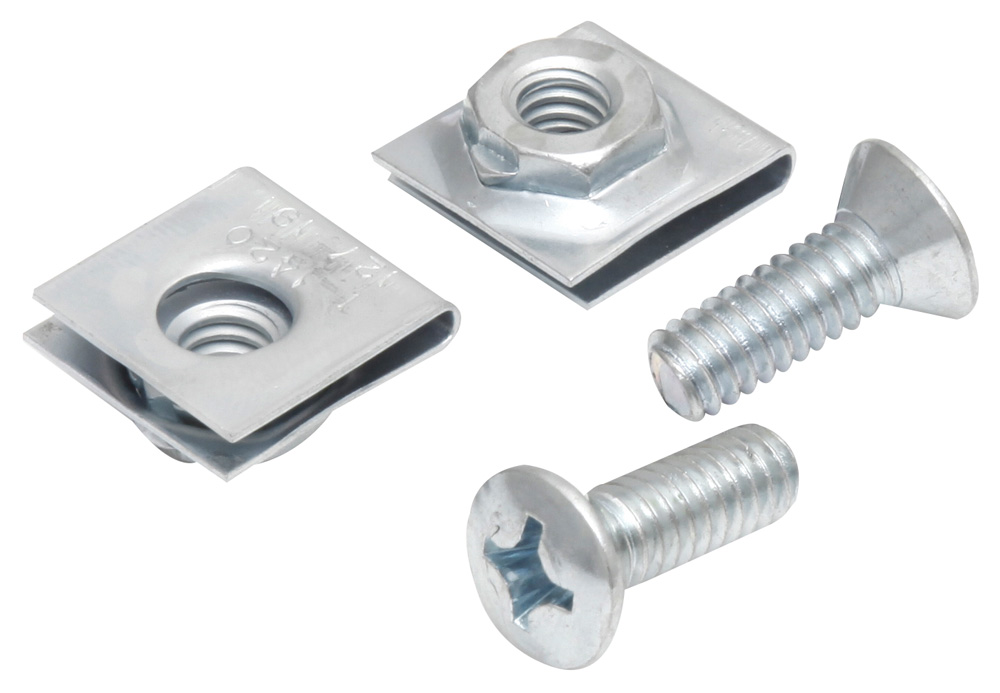 K&N 85-8362 Nuts, Bolts and Washers1/4-20 OVAL SCREW & CLIP NUT (Photo-1)