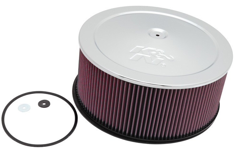 K&N 60-1255 Round Air Filter Assembly 7-5/16"FLANGE,14"DIA,7-1/2"H (Photo-1)