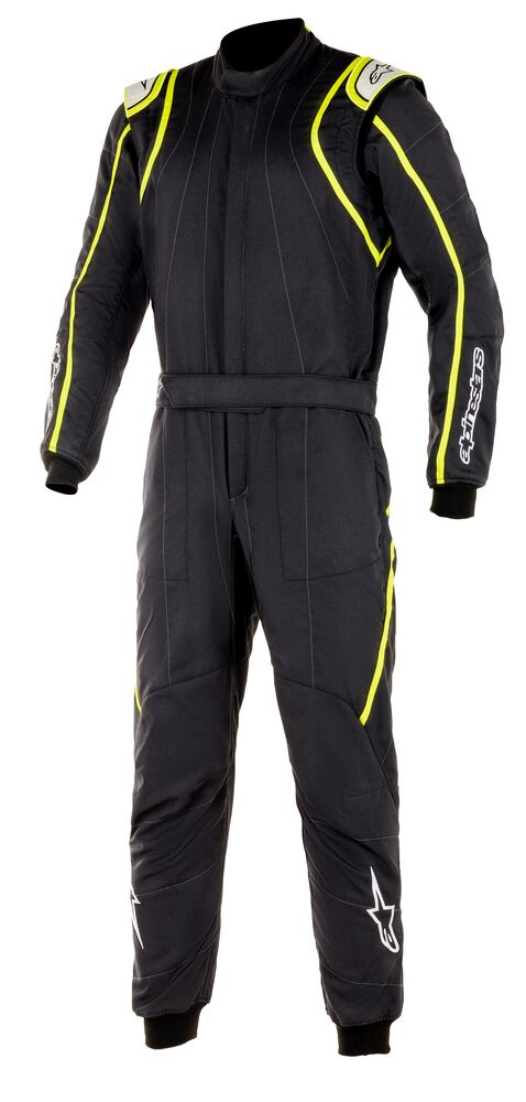 ALPINESTARS 3355020_155_48 GP RACE v2 Racing suit, FIA 8856-2018, black/fluo yellow, size 48 (Фото-1)