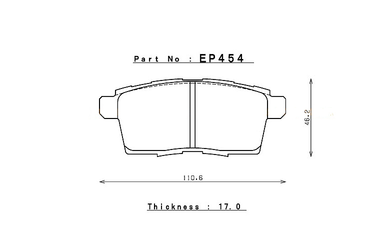 ENDLESS EP454SSY Rear brake pads MAZDA CX-7 (07-12) (Photo-1)