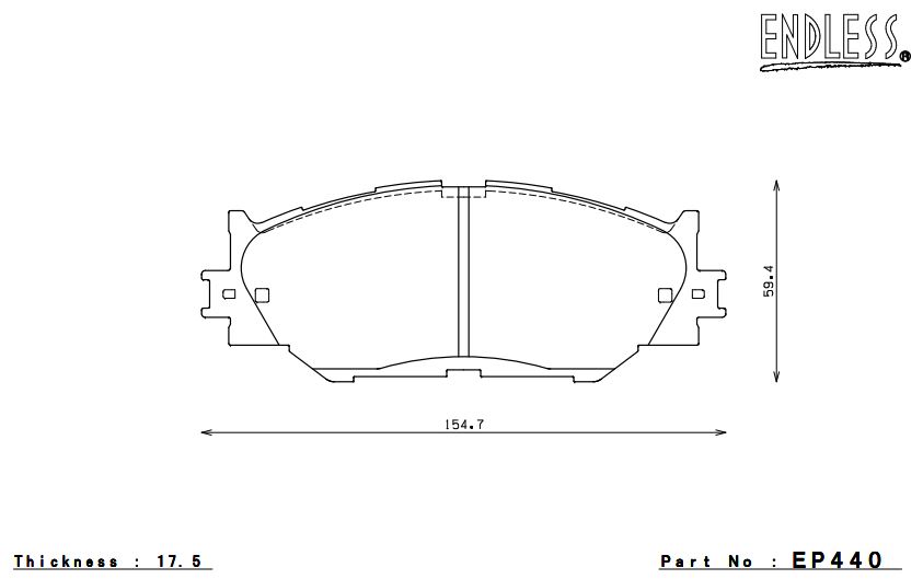 ENDLESS EP440MA45B Front brake pads INFINITI IS 250 (06-12) (Photo-1)