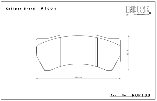 ENDLESS RCP130ME20 Brake pads Alcon caliper (Photo-1)