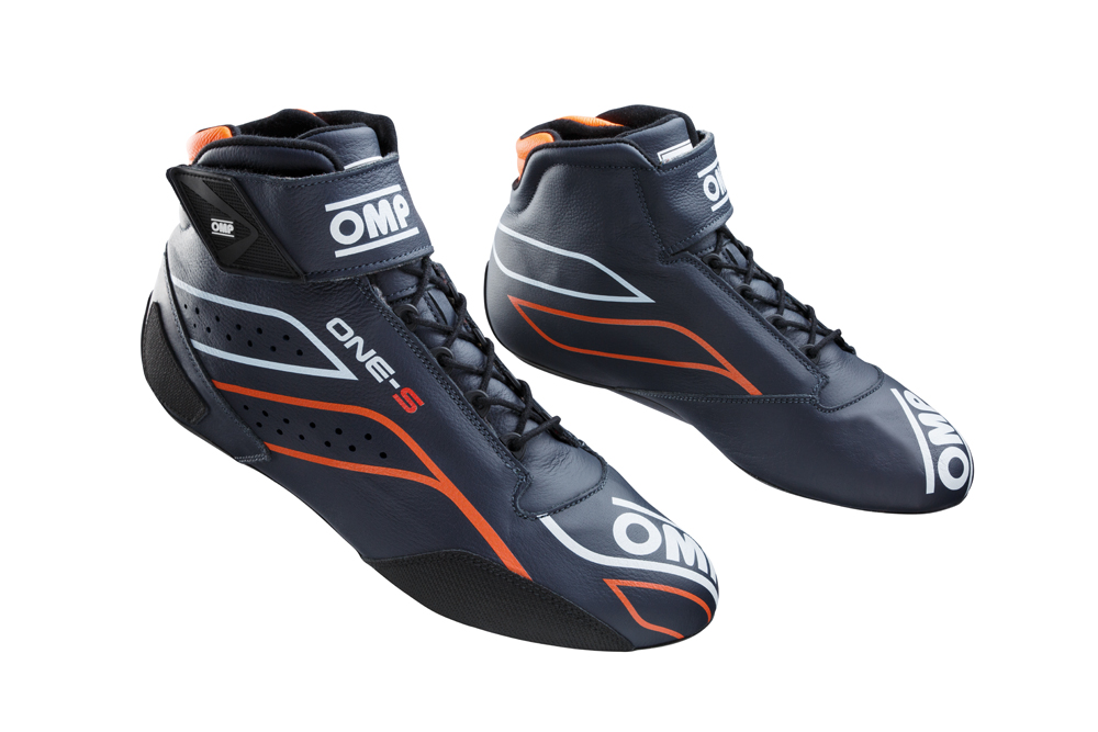 OMP IC/82224943 ONE-S my2020 Racing shoes, FIA 8856-2018, navy blue/orange, size 43 (Photo-1)