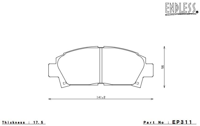 ENDLESS EP311SSY Front brake pads TOYOTA Celica ST202 (3S-GE) (Photo-1)
