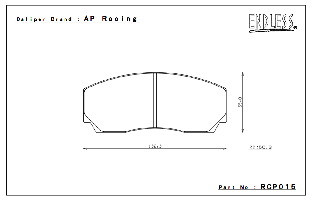 ENDLESS RCP015ME20 Brake pads 17mm 4-Piston AP Racing caliper CP2279/3215/5200 (Photo-1)