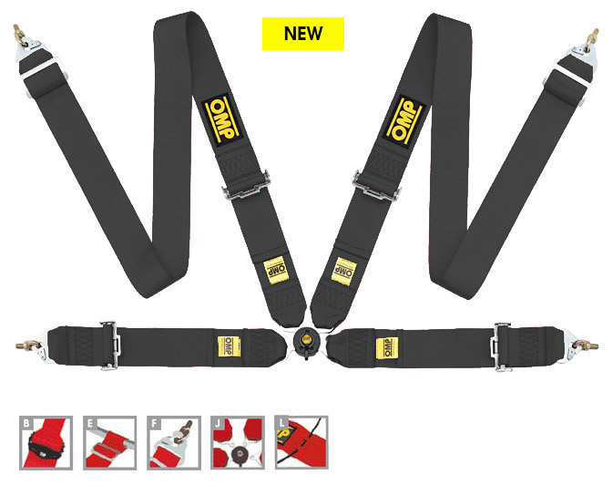 OMP DA0-0801-B01-071 (DA801F71) Safety harness FIRST 3, FIA 8853/98, 4 points 3"/3", black (Фото-1)