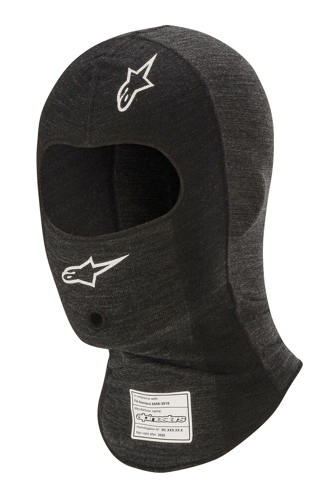 ALPINESTARS 4754320_106_OS ZX EVO v2 Race BALACLAVA, FIA 8856-2018, black/gray, one size (Фото-1)