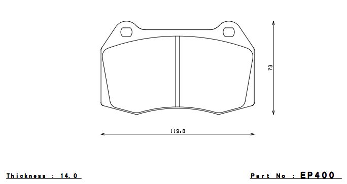 ENDLESS EP400SSY Front brake pads ACURA RSX (02-05)/NISSAN 350Z (03-07) (Photo-1)