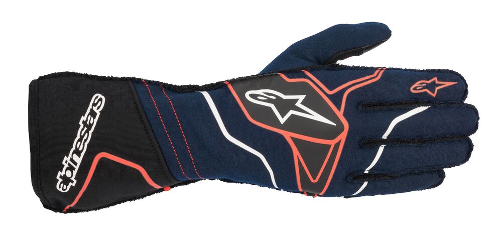 ALPINESTARS 3550120_7130_S TECH 1-ZX v2 Racing gloves, FIA 8856-2018, navy/black/red, size S (Фото-1)