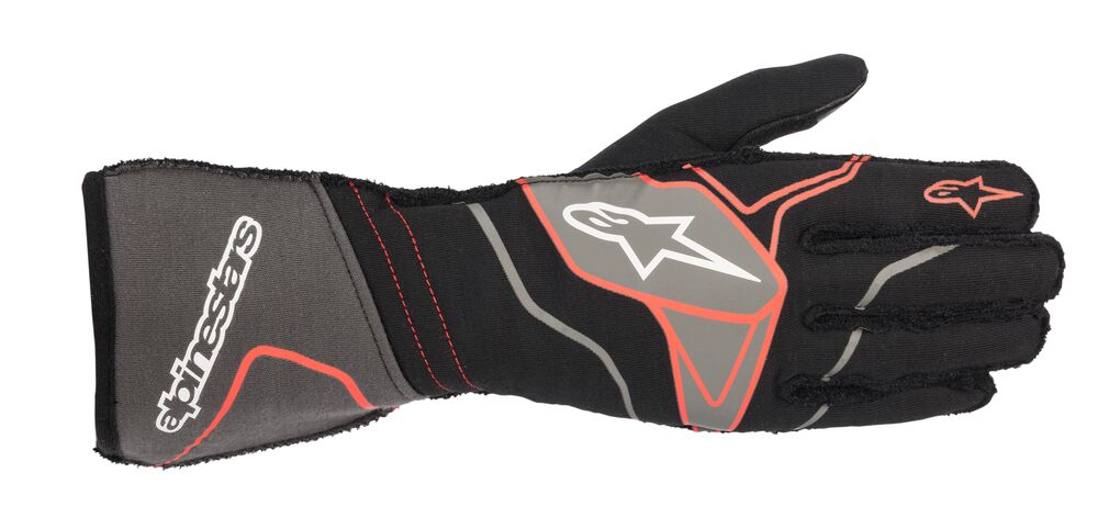 ALPINESTARS 3550120_1036_XL TECH 1-ZX v2 Racing gloves, FIA 8856-2018, black/grey/red, size XL (Фото-1)