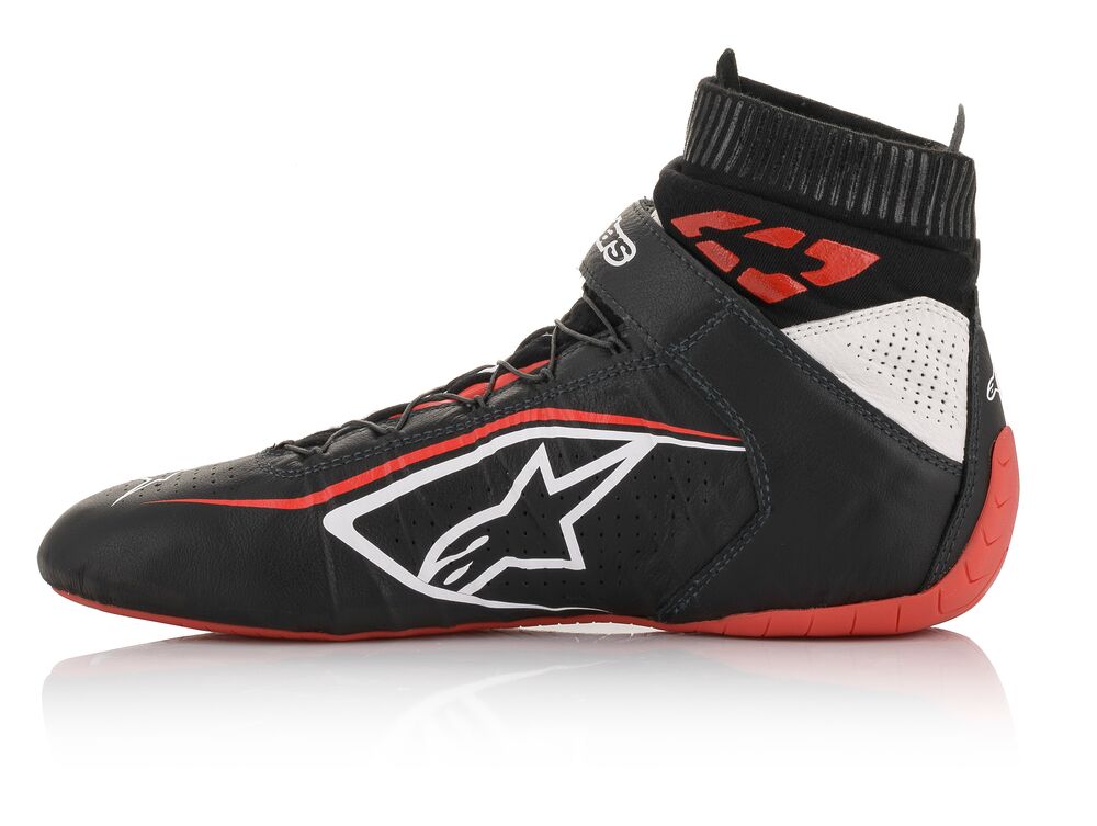 ALPINESTARS 2715020_123_9,5 TECH 1Z v2 Race shoes, FIA 8856-2018, black/white/red, size 42,5 (9,5) (Фото-3)