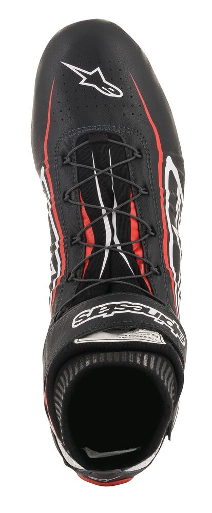 ALPINESTARS 2715020_123_10,5 TECH 1Z v2 Race shoes, FIA 8856-2018, black/white/red, size 43,5 (10,5) (Фото-6)