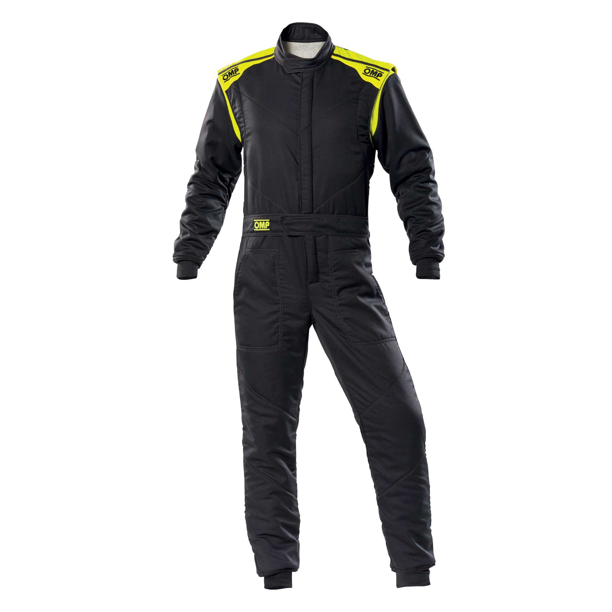 OMP IA0-1828-E01-184-56 (IA01828D18456) Racing suit FIRST-S MY2020, FIA 8856-2018, Anthracite/Fluo yellow, size 56 (Photo-1)