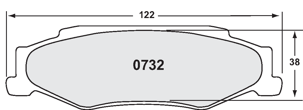 PFC 0732.22 Brake pads Z-RATED rear CHEVROLET CORVETTE C6 Excluding Z06/ZR1 2005- (Фото-1)