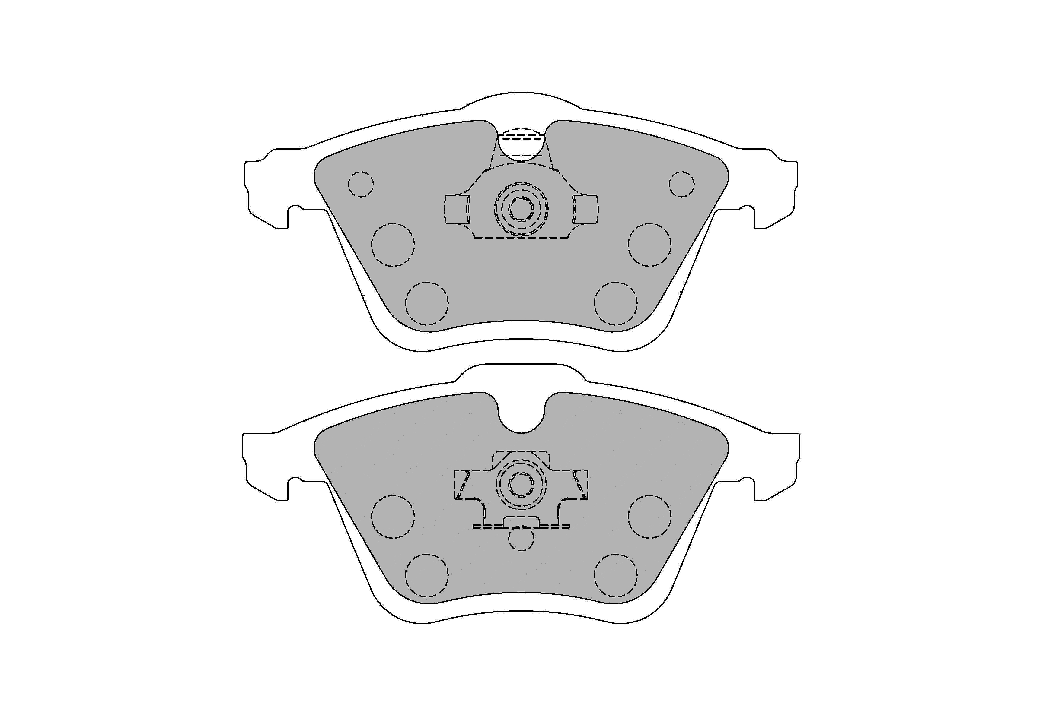 FERODO FCP1765H DS2500 Brake pads front AUDI A3 3.2/S3 (8P) /TT 3.2/GOLF mk5 R32 / mk6 (Фото-1)
