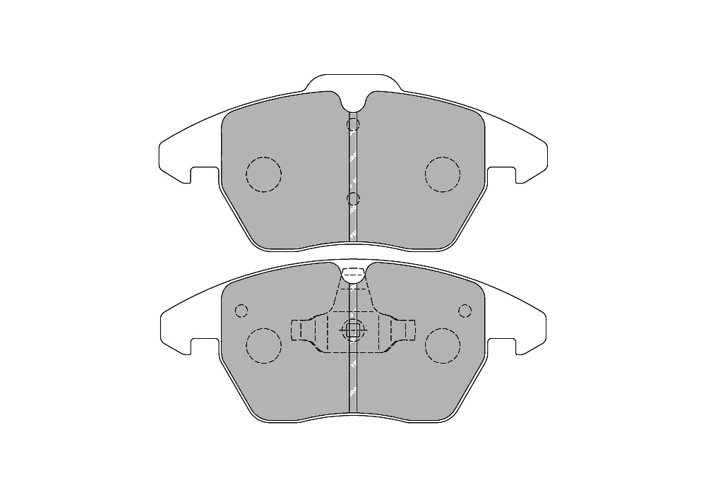 FERODO FCP1641W DS1.11 Brake pads front AUDI A3 8P/Quattro/TT 8J 2.0T/VW Golf MK5-6 GTI (Фото-1)