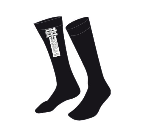 ALPINESTARS 4704320_10_S ZX v2 Race socks, FIA 8856-2018, black, size S (38-39) (Фото-1)