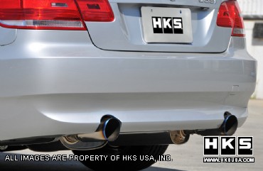 HKS 31013-BG001 Legamax Premium catback exhaust for BMW E90 335i, E92 335i (titanium tips) (Photo-1)