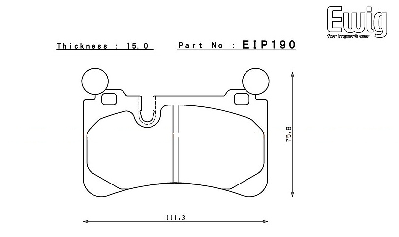 ENDLESS EIP190ME20 Rear brake pads MERCEDES-Benz AMG W204 C63/W212 E63/R230 SL63 (Photo-1)