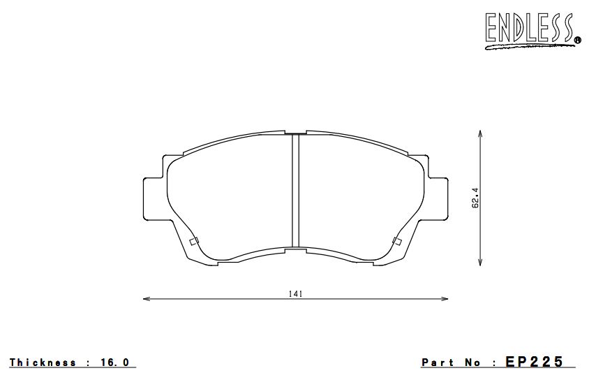 ENDLESS EP225SSY Front brake pads TOYOTA Type-R (Photo-1)