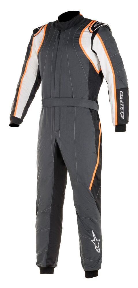 ALPINESTARS 3355020_1424_46 GP RACE v2 Racing suit, FIA 8856-2018, grey/white/orange, size 46 (Фото-1)