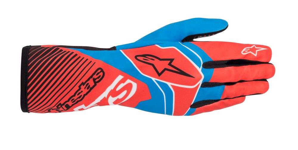 ALPINESTARS 3552020_3074_XL TECH 1 K RACE v2 Kart gloves, red fluo/cobalt blue, size XL (Фото-1)