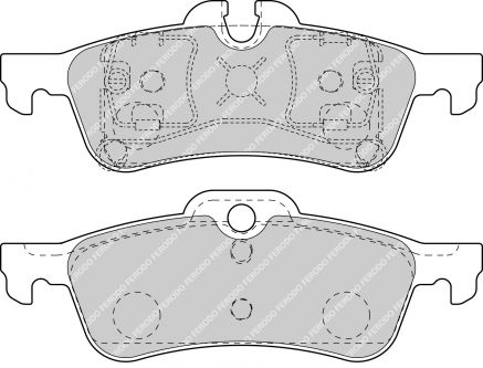 FERODO FDS1676 DS2000 Brake pads rear MINI COOPER MK1 (Фото-1)