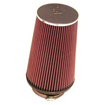 K&N RC-3690 UNIVERSAL Clamp-On Air Filter 3-1/2"ID FLG,6"B,4-1/2"CR T,9"L (Фото-1)