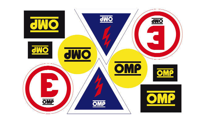 OMP X00-846 (X/846) A set of labels of labels: names, flags, fire extinguisher (Фото-1)