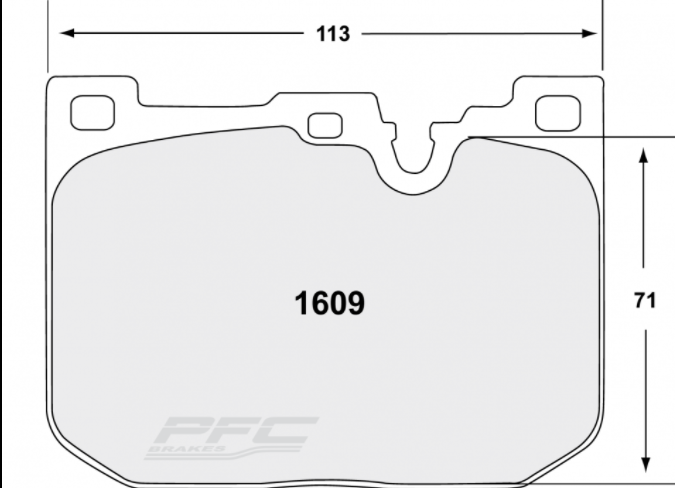 PFC 1609.10 1609 Front brake pads Z-RATED BMW M3/M4/M2 F80/F82/F83/F87 (Photo-1)