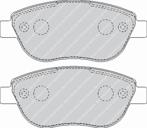 FERODO FCP1467H DS2500 Brake pads front OPEL CORSA D 1.3 / PEUGEOUT 206 RC / 307 (Фото-1)