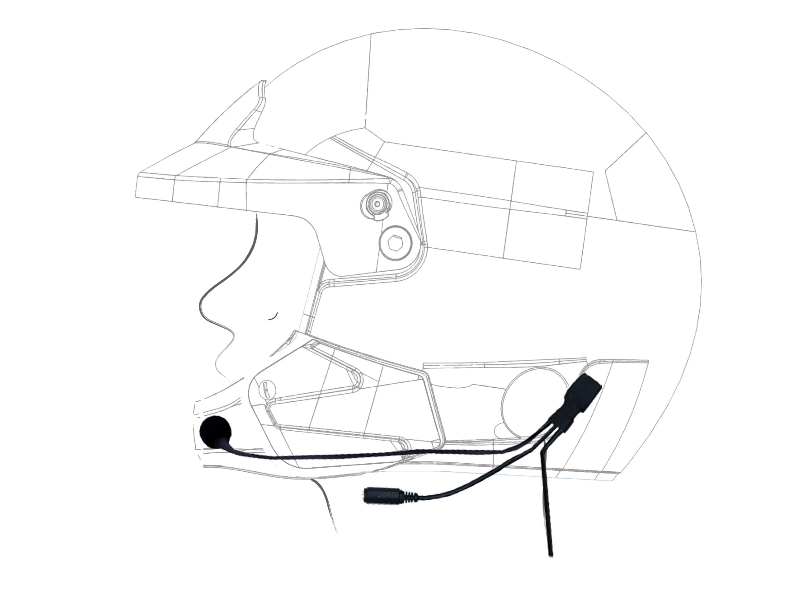 ᐉ ZERONOISE 6300019 Radio helmet kit for Full Face helmet, 6.35mm